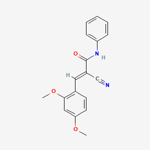 molecular formula C18H16N2O3 B5883818 2-cyano-3-(2,4-dimethoxyphenyl)-N-phenylacrylamide 