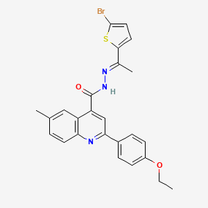 molecular formula C25H22BrN3O2S B5883821 N'-[1-(5-bromo-2-thienyl)ethylidene]-2-(4-ethoxyphenyl)-6-methyl-4-quinolinecarbohydrazide 