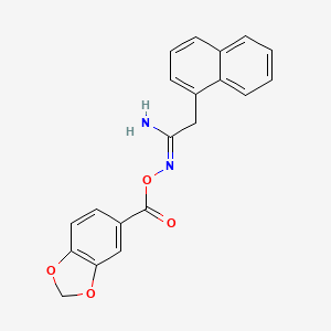 molecular formula C20H16N2O4 B5883833 N'-[(1,3-benzodioxol-5-ylcarbonyl)oxy]-2-(1-naphthyl)ethanimidamide 