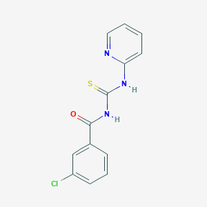 molecular formula C13H10ClN3OS B5883839 3-chloro-N-[(2-pyridinylamino)carbonothioyl]benzamide 