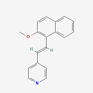 molecular formula C18H15NO B5883847 4-[2-(2-methoxy-1-naphthyl)vinyl]pyridine 
