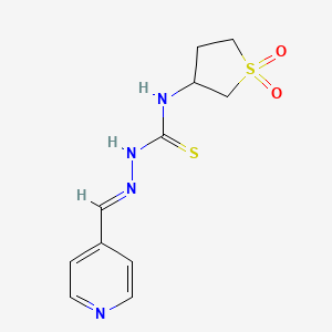 molecular formula C11H14N4O2S2 B5883866 isonicotinaldehyde N-(1,1-dioxidotetrahydro-3-thienyl)thiosemicarbazone 