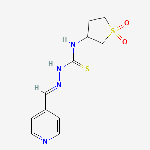 (2E)-N-(1,1-dioxidotetrahydrothiophen-3-yl)-2-(pyridin-4-ylmethylidene)hydrazinecarbothioamide