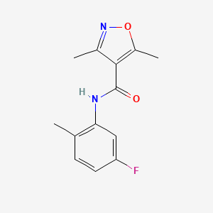 molecular formula C13H13FN2O2 B5883894 N-(5-fluoro-2-methylphenyl)-3,5-dimethyl-4-isoxazolecarboxamide 