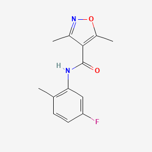 N-(5-fluoro-2-methylphenyl)-3,5-dimethyl-1,2-oxazole-4-carboxamide