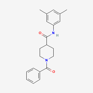 molecular formula C21H24N2O2 B5883898 1-benzoyl-N-(3,5-dimethylphenyl)-4-piperidinecarboxamide 