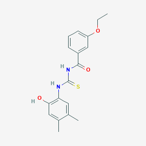 molecular formula C18H20N2O3S B5883901 3-ethoxy-N-{[(2-hydroxy-4,5-dimethylphenyl)amino]carbonothioyl}benzamide 
