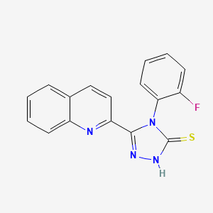 molecular formula C17H11FN4S B5883908 4-(2-fluorophenyl)-5-(2-quinolinyl)-4H-1,2,4-triazole-3-thiol 
