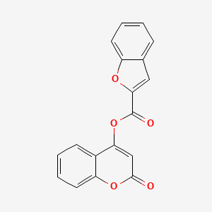 molecular formula C18H10O5 B5883925 2-oxo-2H-chromen-4-yl 1-benzofuran-2-carboxylate 
