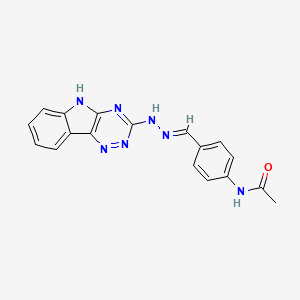 molecular formula C18H15N7O B5883936 N-{4-[2-(5H-[1,2,4]triazino[5,6-b]indol-3-yl)carbonohydrazonoyl]phenyl}acetamide 