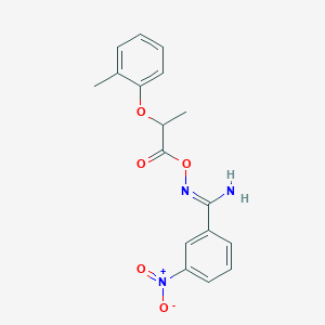 molecular formula C17H17N3O5 B5883938 N'-{[2-(2-methylphenoxy)propanoyl]oxy}-3-nitrobenzenecarboximidamide 