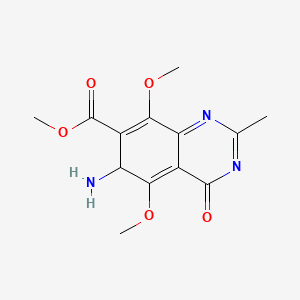 Methyl 6-amino-5,8-dimethoxy-2-methyl-4-oxo-1,4-dihydro-7-quinazolinecarboxylate