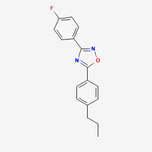 molecular formula C17H15FN2O B5883950 3-(4-fluorophenyl)-5-(4-propylphenyl)-1,2,4-oxadiazole 
