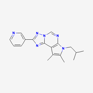 molecular formula C18H20N6 B5883957 7-isobutyl-8,9-dimethyl-2-(3-pyridinyl)-7H-pyrrolo[3,2-e][1,2,4]triazolo[1,5-c]pyrimidine 