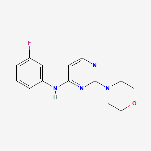 molecular formula C15H17FN4O B5883961 N-(3-fluorophenyl)-6-methyl-2-(4-morpholinyl)-4-pyrimidinamine 