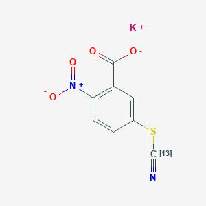 molecular formula C8H4N2O4S B588397 2-Nitro-5-(thiocyanato-13C)benzoic Acid Potassium Salt CAS No. 205173-31-5