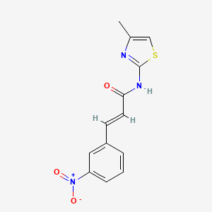 N-(4-methyl-1,3-thiazol-2-yl)-3-(3-nitrophenyl)acrylamide