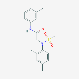 molecular formula C18H22N2O3S B5883983 N~2~-(2,4-dimethylphenyl)-N~1~-(3-methylphenyl)-N~2~-(methylsulfonyl)glycinamide 