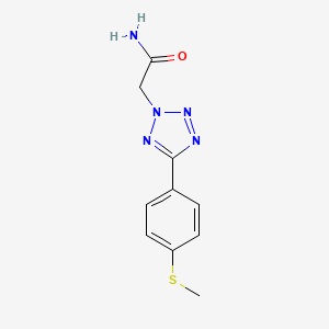 molecular formula C10H11N5OS B5884002 2-{5-[4-(methylthio)phenyl]-2H-tetrazol-2-yl}acetamide 