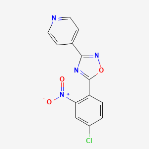 molecular formula C13H7ClN4O3 B5884008 4-[5-(4-chloro-2-nitrophenyl)-1,2,4-oxadiazol-3-yl]pyridine 