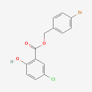 molecular formula C14H10BrClO3 B5884016 4-bromobenzyl 5-chloro-2-hydroxybenzoate 