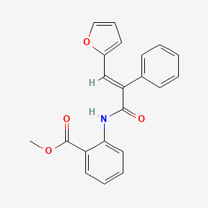 molecular formula C21H17NO4 B5884019 methyl 2-{[3-(2-furyl)-2-phenylacryloyl]amino}benzoate 