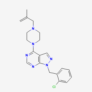 molecular formula C20H23ClN6 B5884020 1-(2-chlorobenzyl)-4-[4-(2-methyl-2-propen-1-yl)-1-piperazinyl]-1H-pyrazolo[3,4-d]pyrimidine 
