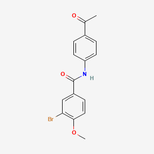 molecular formula C16H14BrNO3 B5884021 N-(4-acetylphenyl)-3-bromo-4-methoxybenzamide 