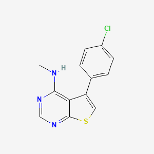 molecular formula C13H10ClN3S B5884036 5-(4-chlorophenyl)-N-methylthieno[2,3-d]pyrimidin-4-amine 