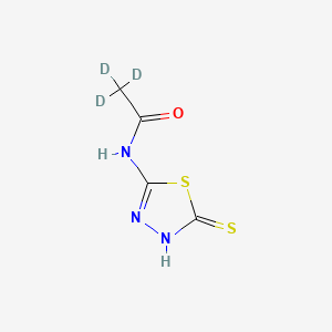 molecular formula C4H5N3OS2 B588405 2-Acetamido-5-mercapto-1,3,4-thiadiazole-d3 CAS No. 1246816-83-0
