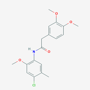 molecular formula C18H20ClNO4 B5884053 N-(4-chloro-2-methoxy-5-methylphenyl)-2-(3,4-dimethoxyphenyl)acetamide 