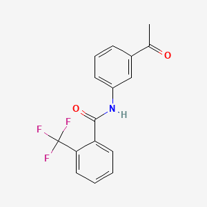 molecular formula C16H12F3NO2 B5884066 N-(3-acetylphenyl)-2-(trifluoromethyl)benzamide 