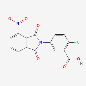 molecular formula C15H7ClN2O6 B5884072 2-chloro-5-(4-nitro-1,3-dioxo-1,3-dihydro-2H-isoindol-2-yl)benzoic acid 