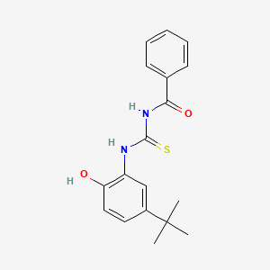 molecular formula C18H20N2O2S B5884076 N-{[(5-tert-butyl-2-hydroxyphenyl)amino]carbonothioyl}benzamide 