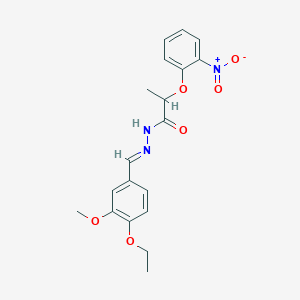 molecular formula C19H21N3O6 B5884117 N'-(4-ethoxy-3-methoxybenzylidene)-2-(2-nitrophenoxy)propanohydrazide 
