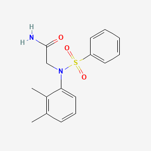 molecular formula C16H18N2O3S B5884139 N~2~-(2,3-dimethylphenyl)-N~2~-(phenylsulfonyl)glycinamide 