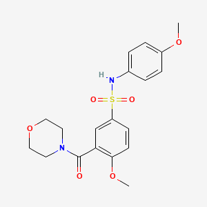 molecular formula C19H22N2O6S B5884147 4-methoxy-N-(4-methoxyphenyl)-3-(4-morpholinylcarbonyl)benzenesulfonamide 