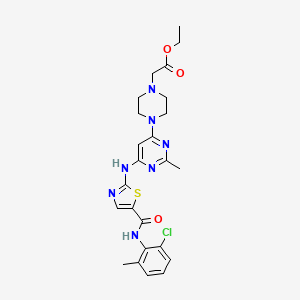 molecular formula C24H28ClN7O3S B588416 达沙替尼羧酸乙酯 CAS No. 910297-62-0