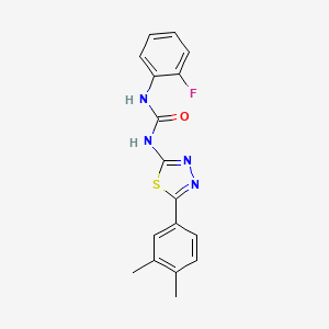 molecular formula C17H15FN4OS B5884174 N-[5-(3,4-dimethylphenyl)-1,3,4-thiadiazol-2-yl]-N'-(2-fluorophenyl)urea 