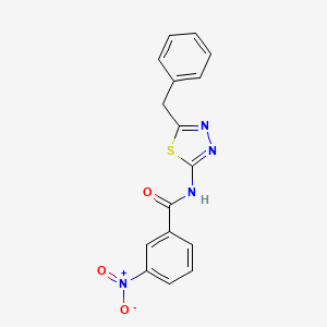 molecular formula C16H12N4O3S B5884190 N-(5-benzyl-1,3,4-thiadiazol-2-yl)-3-nitrobenzamide 