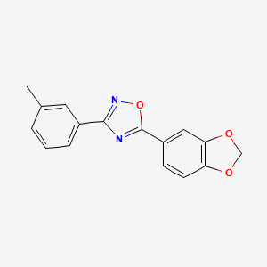 molecular formula C16H12N2O3 B5884197 5-(1,3-benzodioxol-5-yl)-3-(3-methylphenyl)-1,2,4-oxadiazole 