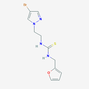 N-[2-(4-bromo-1H-pyrazol-1-yl)ethyl]-N'-(2-furylmethyl)thiourea