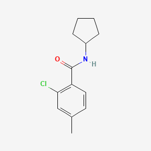 molecular formula C13H16ClNO B5884221 2-chloro-N-cyclopentyl-4-methylbenzamide 