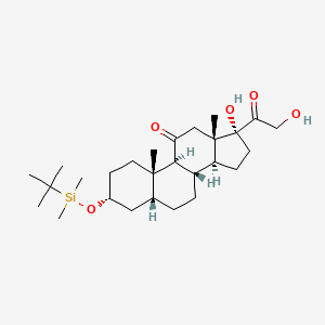 molecular formula C27H46O5Si B588425 3|A-O-叔丁基二甲基甲硅烷基四氢皮质醇 CAS No. 83274-73-1