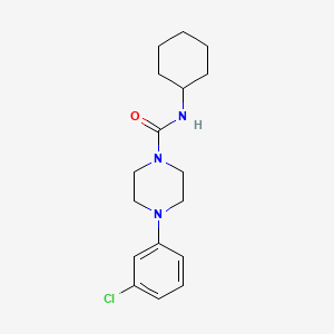 4-(3-chlorophenyl)-N-cyclohexyl-1-piperazinecarboxamide