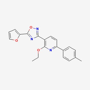 2-ethoxy-3-[5-(2-furyl)-1,2,4-oxadiazol-3-yl]-6-(4-methylphenyl)pyridine