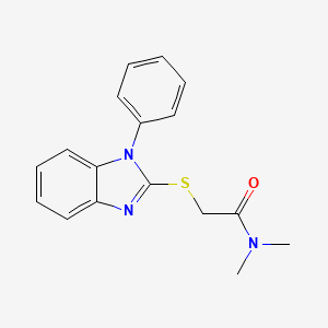 molecular formula C17H17N3OS B5884259 N,N-dimethyl-2-[(1-phenyl-1H-benzimidazol-2-yl)thio]acetamide 