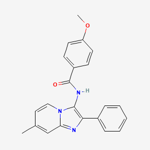 4-methoxy-N-(7-methyl-2-phenylimidazo[1,2-a]pyridin-3-yl)benzamide