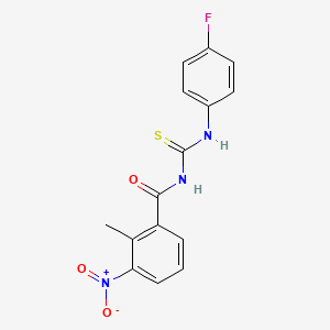 N-{[(4-fluorophenyl)amino]carbonothioyl}-2-methyl-3-nitrobenzamide