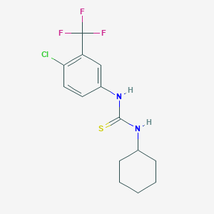 molecular formula C14H16ClF3N2S B5884272 N-[4-chloro-3-(trifluoromethyl)phenyl]-N'-cyclohexylthiourea 